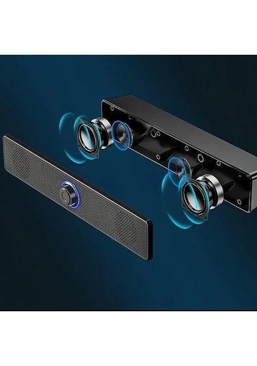 Willowhaven Siyah Usb Güçlü Masaüstü Hoparlör Çift Hoparlörlü Stereo Ses Pc Ve Müzik Çalar İçin