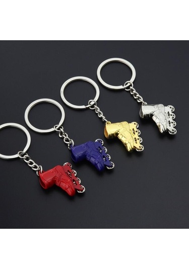 Sones Yaratıcı Simülasyon Paten Anahtarlık Kişiselleştirilmiş Kolye si Kırmızı