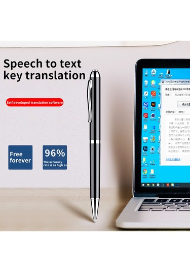 Singree 8gb Ses Kaydedici Kalem - 36 Saat Kayıt Süresi, 10m Mesafe, Usb Şarjlı, Yazma Özelliği, Wav/mp3 Desteği, Siyah/gümüş