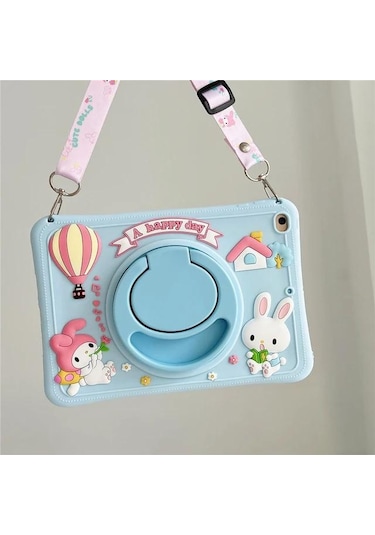 Samsung Galaxy Uyumlu Tab A8 10.5 Sm-x200 2021 Kılıf Cute Dolls Standlı Eğlenceli 3d Karekterli Çocuk Kılıfı Kılıf