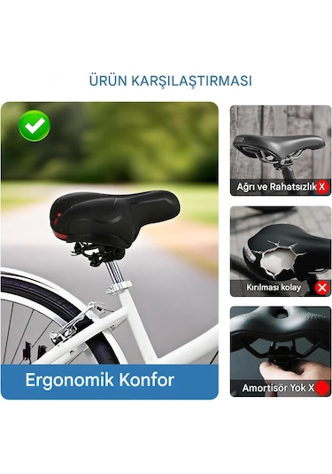 Bisiklet Koltuğu Kırmızı -Siyah