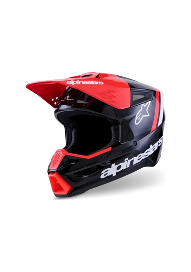 Alpinestars Sm3 Radium Off-Road Cross Kaskı Beyaz - Kırmızı - Siyah