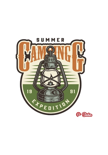 Off Road Camping Adventure Fener Kamp Off Road Sticker Çok Renkli