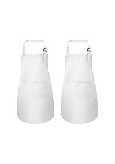 Ulzyvf Yemek Ve Ve Seti Şef Şapkası Pişirme Parçalı Önlüğü İçin Çocuk Boyama Beyaz 10 Su Beyaz