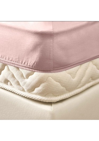 Evidea Soft Basic Tek Kişilik Lastikli Çarşaf - Gülkurusu - 100x200 Cm Gülkurusu