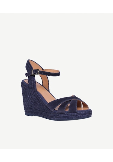 Yargıcı Çapraz Bantlı Dolgu Süet Espadril 26ykay4033x 004 Lacivert