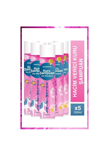 Watsons Hacim Verici Kuru Şampuan 5 x 200 ML