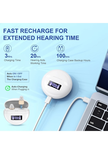 Mini Kulak İçi İşitme Amplifikatörleri Görünmez İşitme Cihazları Şarj Amerika Birleşik Devletleri