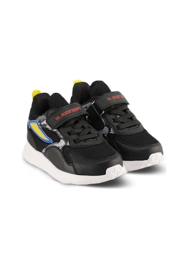 Slazenger KASHI KTN Çocuk Cırt Cırtlı Siyah / Kırmızı Sneaker