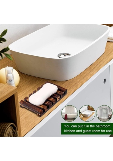 6 Parça Set Ahşap Sabunluk, El Yapımı Sabun Sabunluk Sabunluk Ahşap Sabunluk Köpüren File Torba Set