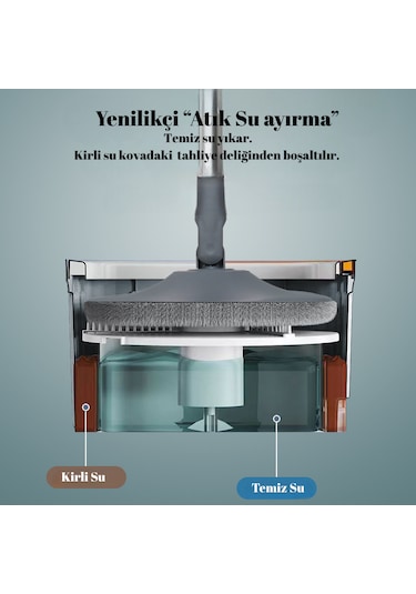 Altron 4 Mop'lu Temiz Su Ile Kirli Su Ile Ayıran Otomatik Temizli