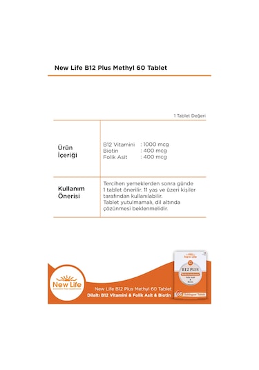 Newlife B12 Plus 60 Tablet