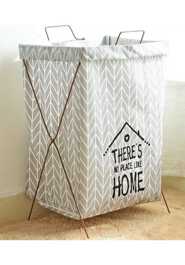 Home Set Katlanabilir Dikdörtgen Çamaşır Ve Eşya Saklama Sepeti 180459206 Gri