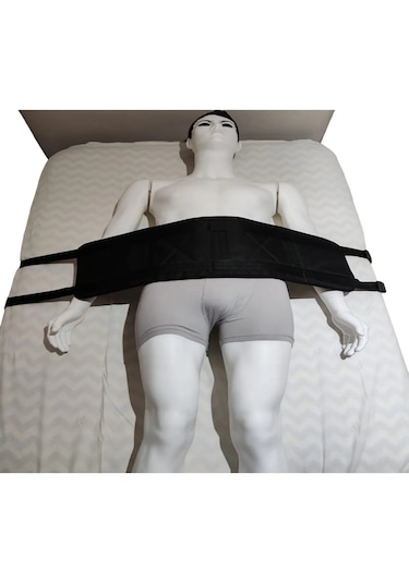 Ozclife Çift Kemerli Hasta Yatağa Bağlama Kemeri - Siyah