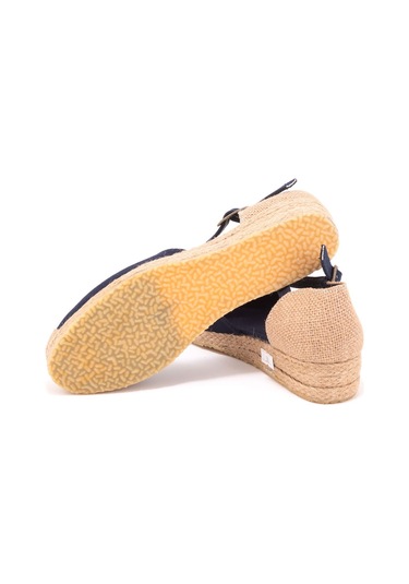 Star Tombis Gerçek Elişi Hasır Jüt Bantlı Günlük Kız Çocuk Espadril Handmade Lacivert