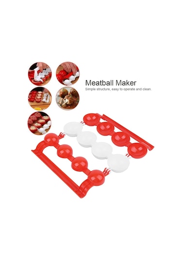 Doldurulmuş Balık Köfte Kalıbı Köfte Makinesi Kalıp Topu Ev Mutfa KIrmızı