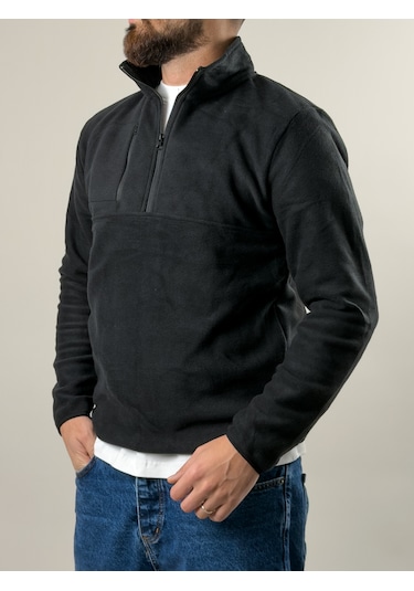 Cocopelli Erkek Siyah Polar Sweatshirt Coc2569 Siyah