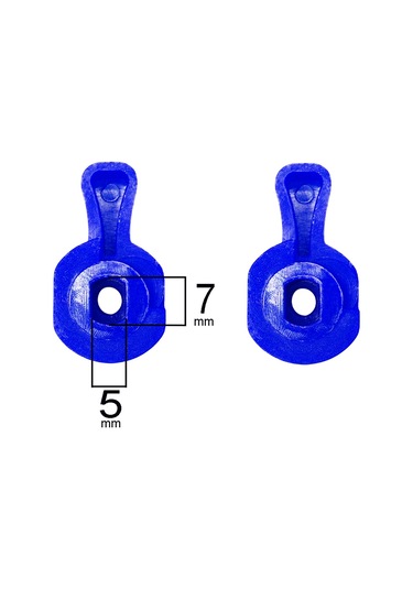 Mavi Plastik Mini Küresel Vana Başlığı Kollektör Kolu Ara Musluk Kelebek Başı -10 Adet