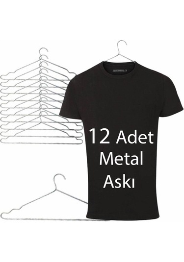 12 Adet Metal Dolap Askısı Metal