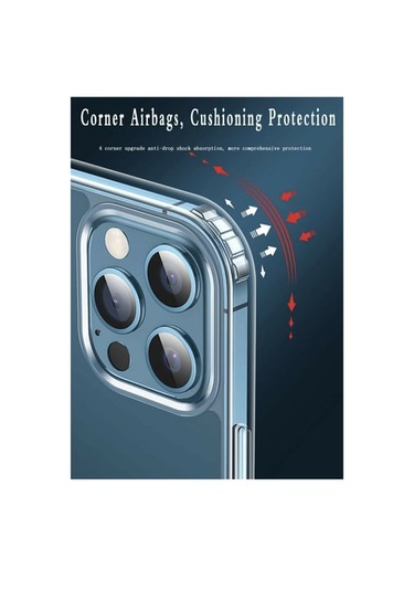 Apple İphone 12pro Max Kılıf Deluxe 2mm Şeffaf Silikon - Şeffaf Şeffaf