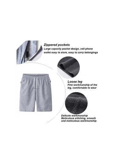 Siyah Erkek Şort Yaz Ince Kesit Beş Noktalı Pantolon Spor Rahat Pantolon Büyük Boy Gevşek Erkek Pantolon Siyah