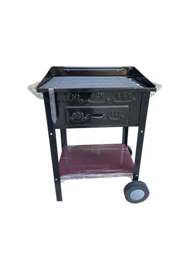 Acn Kömürlü Mangal 35 X 50 Cm Kalın 3 Mm Lama Izgaralı Siyah