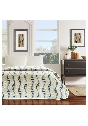 Taç Rosalia Bej Tek Kişilik Battaniye