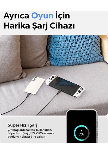 Spigen Arcstation Pro 65w Hızlı Şarj Adaptörü Sierra Blue Pe2204eu - Ach05165