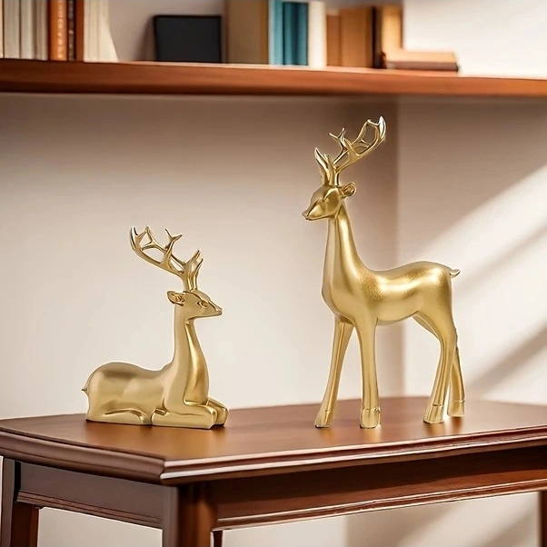 Trendooze Geometrik Reçine Geyik Heykeli - Ev/ofis Dekorasyon