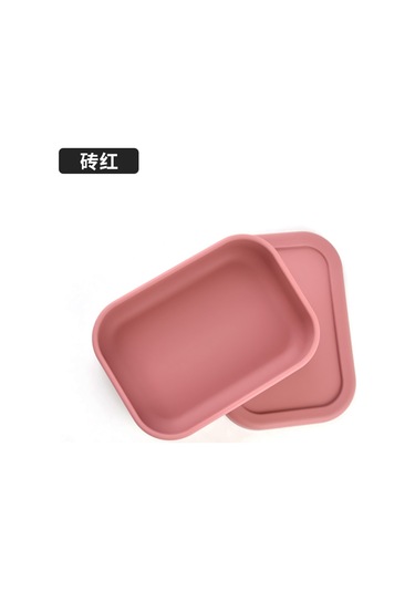 Kare Şeklinde Gıda Sınıfı Silikon Yemek Kutusu D-5 Kırmızı
