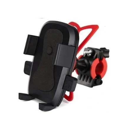 Lastik Destekli Standlı Bisiklet Telefon Tutucu Kahverengi