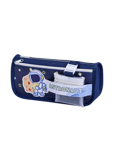 Aurora Mavi Astronot Büyük Kapasiteli Kalemçantasıöğrenci Sevimli Kır Tasiye Çantası Mavi
