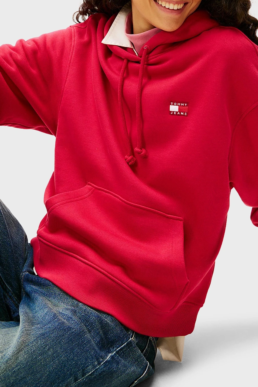 Tommy Jeans Bayan Sweat Dw0dw19414 Xjp Kırmızı Kırmızı