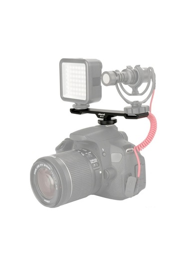 Novahub Profesyonel Video Montaj Kolu: Ulanzi Pt-2 Çift Başlı Sıcak Ayakkabı Yuvası