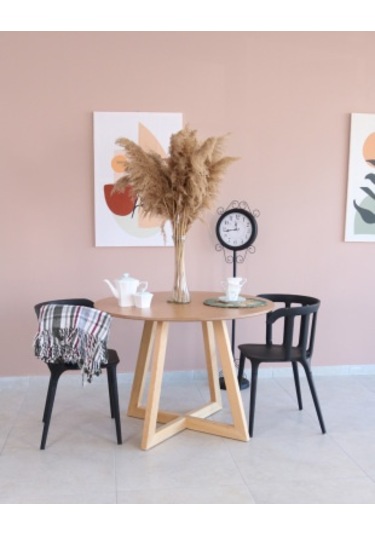 BAMBU -ÇAM  Renk  Yuvarlak Yemek Masası, Modern BAMBU MDF  Yemek