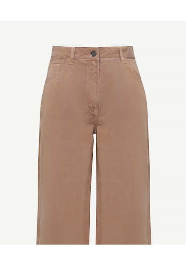 Yargıcı Düz Yüksek Bel Pantolon 26ykpn3060x 008 Camel