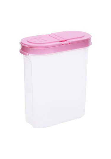 Kırmızı Şeffaf Baharat Kavanozları Şeffaf Baharat Kavanozları Çift Kapaklı Mutfak Depolama Kırmızı