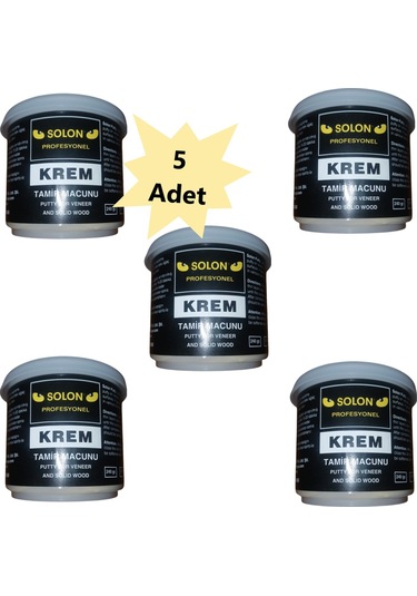 5 Adet Çok Amaçlı Ahşap Parke Masa Sehpa Çizik Çok Amaçlı Tamir Dolgu Macunu Krem 240 Gr