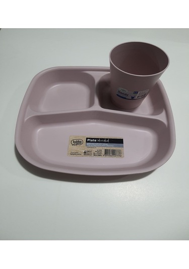 Reis Kahvaltı Tabağı 3 Bölmeli Mama Tabağı Tabldot Ve Bardak