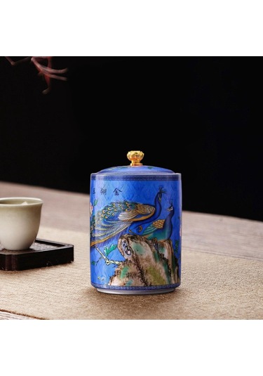 Suntek Çay Saklama Kabı Şeker Kahve Gevşek Çay Mavi Için