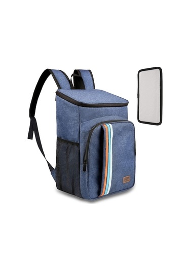 Doğal Kumaştan Yapılmış Dayanıklı Soğutucu Sırt Çantası - 24l Büyük Kapasite, Pvc Astar, Uzun Süreli Taze Tutma Yeşil Yeşil