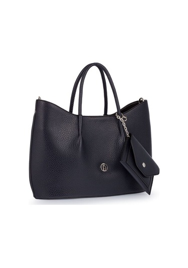 Bilik Deri Logo Detaylı Lacivert Kadın El Çantası Riv 147-r Lacivert