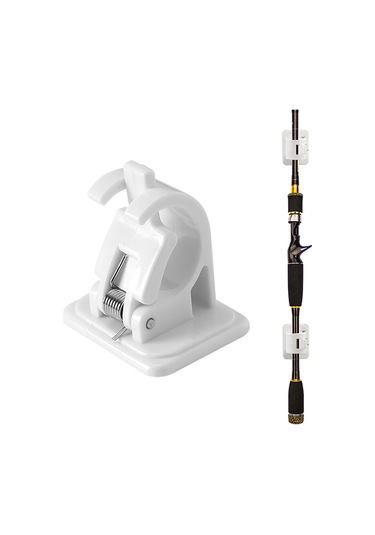 Neevoyu 10 Adet Abs Malzeme Sahte Zımbırtı Kilitli Olta Tutucu, Beyaz Renk, 4.5x3.3x4.2 Cm Ölçüleri