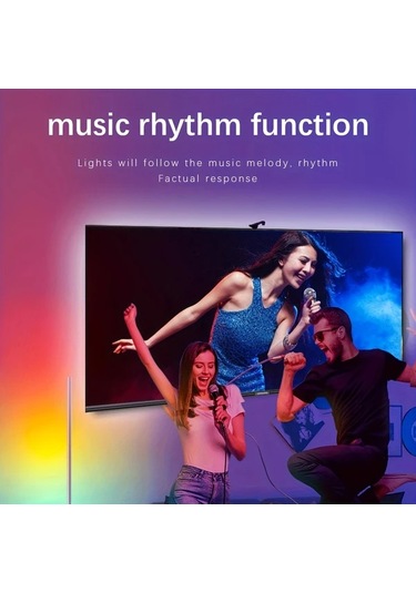 Elmpaly Amıll Rgbıc Led Tv Arka Aydınlatma Şeridi Ar Sensörlü 12 5ft 3 8m Usb Müzik Senkronizasyon