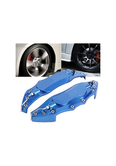 Shineyee Alüminyum Fren Kalip Korumalı Kapakları - Kırmızı, Orta Boy, 16-17 İnç Jant Uyumlu, 1 Çift, Kolay Kurulum