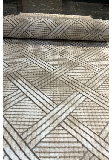 Tropikal Home Relax Konforlu Şık Dekoratif Kaymaz Tabanlı , Yıkanabilir Ve Leke Tutmaz Dört Mevsim Yolluk Kahve