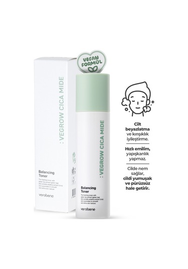 Verobene Vegrow Cica Mide Balancing Kore Yeşil Çay Özlü Tonik 150 ML