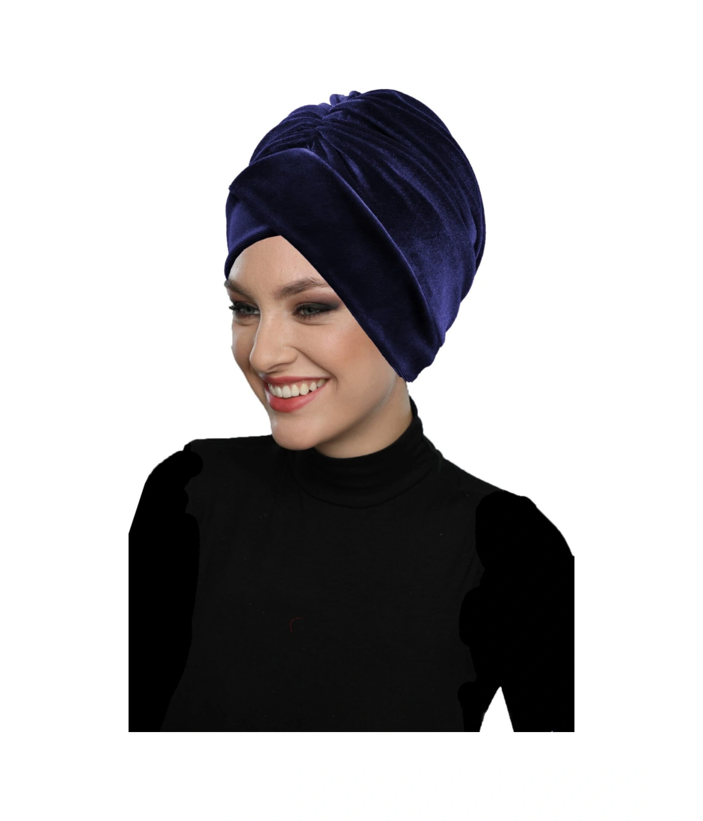 Kadife Kardelen Astarlı Lacivert Hazır Türban Tesettür Bone Lacivert