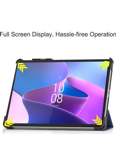 Butu Lenovo Uyumlu Tab P11 Pro Gen 2 Üç Katlı Stand Pu Deri Tablet Kılıfı Otomatik Uyandırma/uyku Fonksiyonu Damla Korumalı Kapak