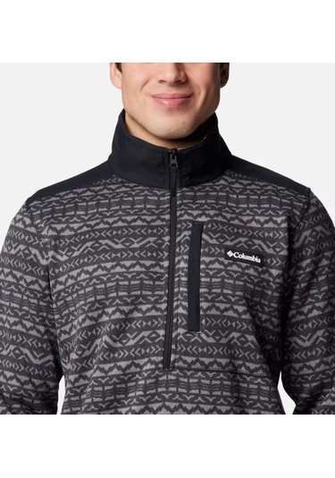 Columbia Mens Sweater Weather Printed Half Zip Iı Erkek Polar Ao5809 001